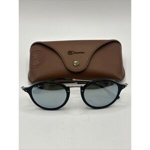 Ray Ban RB 2447 901 Black Frame, Silver Mirrored, Sunglasses Made In Italy
